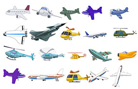 矢量卡通飞机flash动画